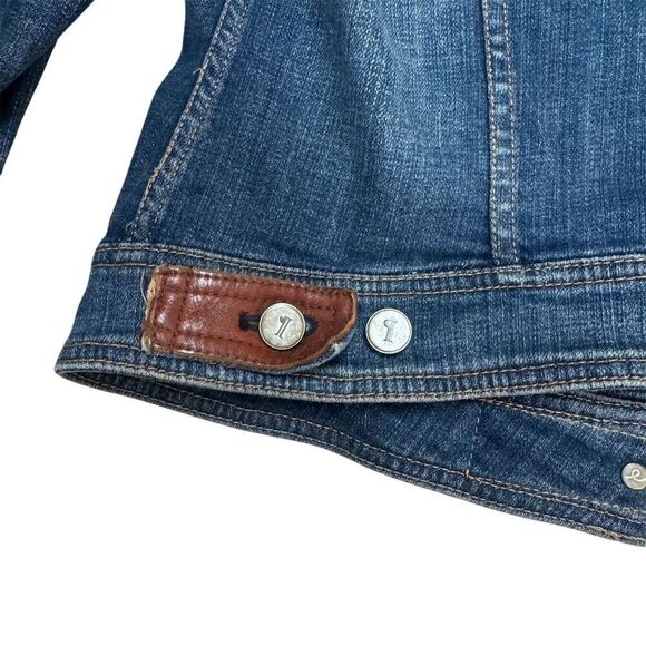 EUC Pilcro Women's Blue Denim Jean Jacket Size L Button-Front - Picture 4 of 8